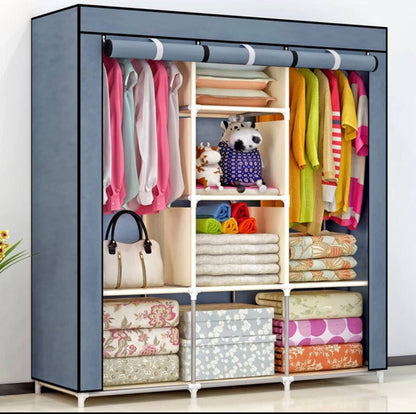 خزانة قماش متعددة الاستخدامات لتنظيم الملابس والأغراض