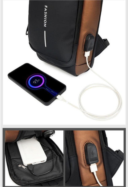 حقيبة الظهر الذكية المقاومة للماء بمنفذ USB