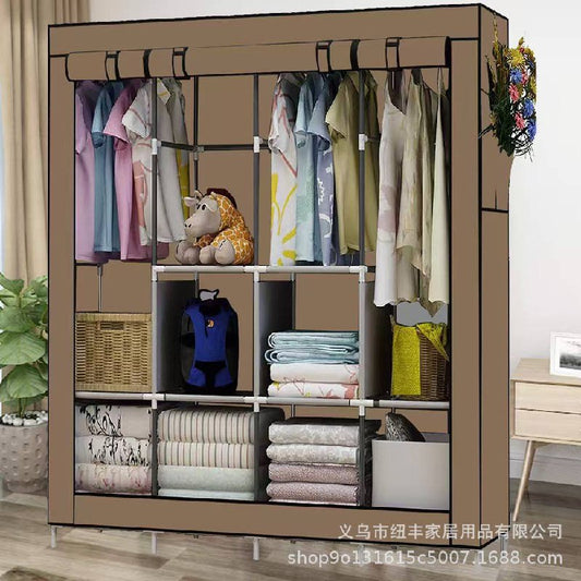 خزانة قماش متعددة الاستخدامات لتنظيم الملابس والأغراض