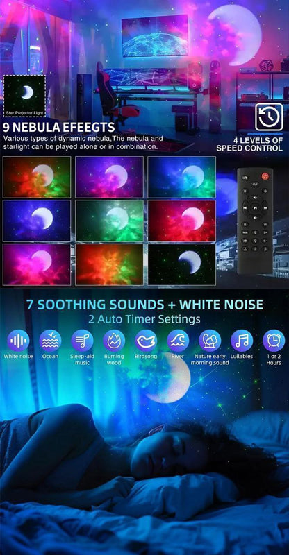 روبوت فضائي للديكور بإضاءة نجوم ملوّنة وصوت موسيقي