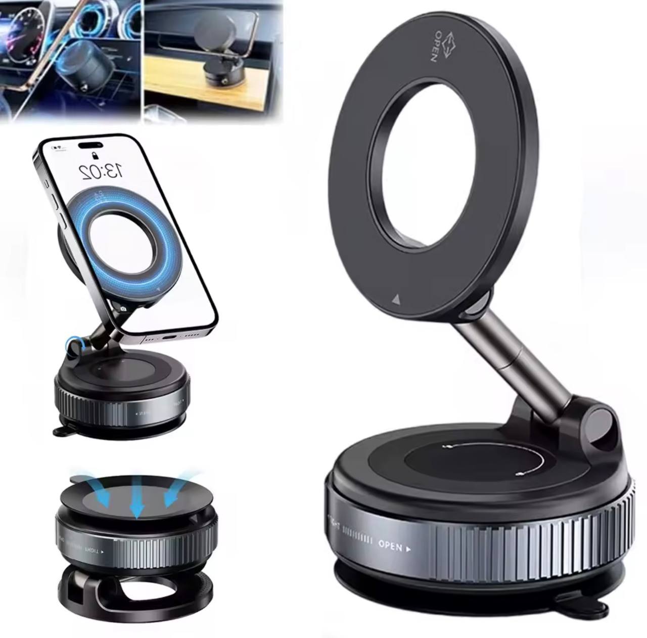 حامل سيارة مغناطيسي للهواتف – تصميم عصري وثبات ممتاز