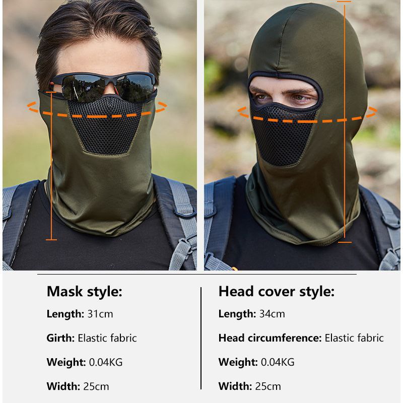 قناع وجه ورقبة مرن للركوب والجري والتخييم