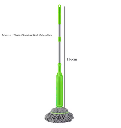 ممسحة أرضيات دوّارة سهلة العصر لجميع أنواع الأرضيات