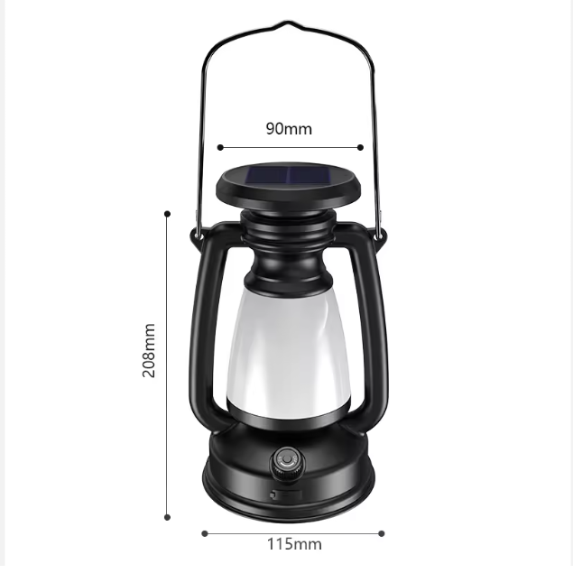 فانوس LED كلاسيكي قابل للشحن – مثالي للتخييم والديكور