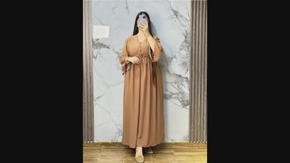 Robe élégante caramel