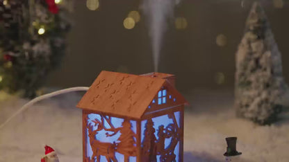 منزل عطري مضيء بتصميم خشبي – مرطّب هواء بإنارة ليلية ساحرة